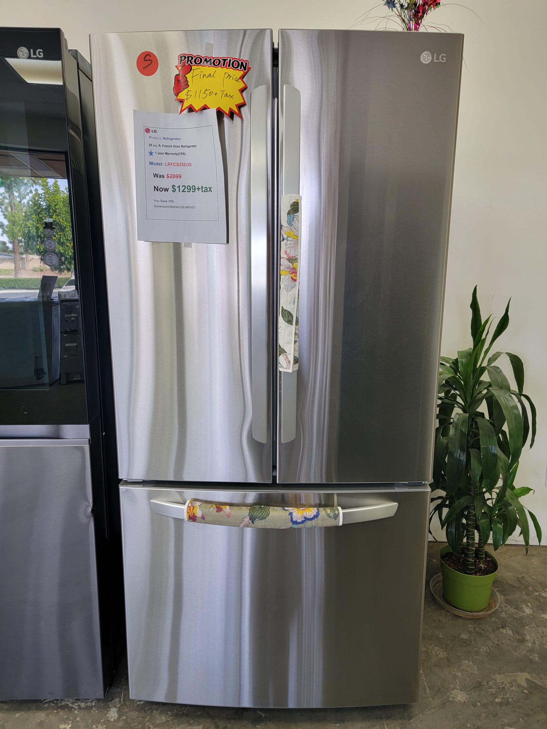 LG 20 cu. ft. Top Freezer Refrigerator Appliances 4 Less Orange CA