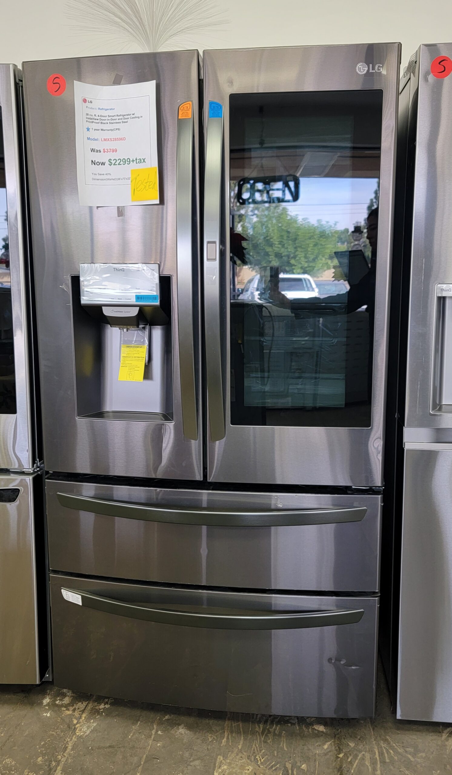 28 cu. ft. 4-Door Smart Refrigerator with Instaview Door-in-Door and Door  Cooling in PrintProof Stainless Steel