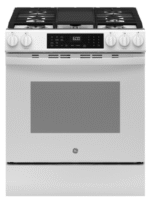30 in 5 Burners Slide-in Smart Gas Convection Range White with EasyWash Oven Tray and No-Preheat Air Fry