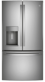 GE Standard-Depth 28 cu.ft. 3-Door French Door Refrigerator with Ice Maker with water and ice dispenser (Fingerprint-resistant Stainless Steel) Energy Star Certified