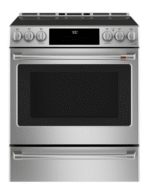 GE Cafe 30 in. Smart Slide-In, Front control, Induction and Convection Electric Range with warming drawer