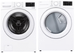 4.5 cu.ft. Ultra Large Front Load Washer/7.4 cu.ft. Vented Stackable Gas Dryer in White with Sensor Dry Technology