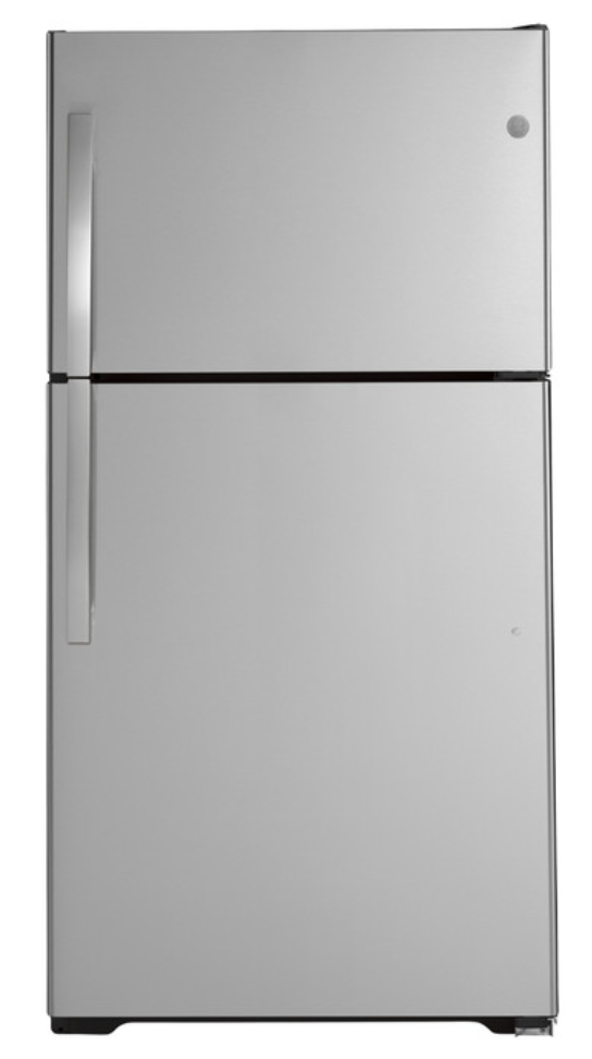 Deskeen 2026-06-11 at 01.49.39 PM@2x GE Energy Star 21.9 cu.ft. Top-Freezer Refrigerator - Stainless Steel - Image 1