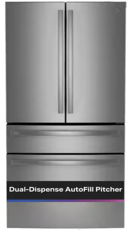 GE Profile Energy Star 28.7cu.ft. Smart Fingerprint Resistant 4-Door French-Door Refrigerator with Dual-Dispense AutoFill Pitcher