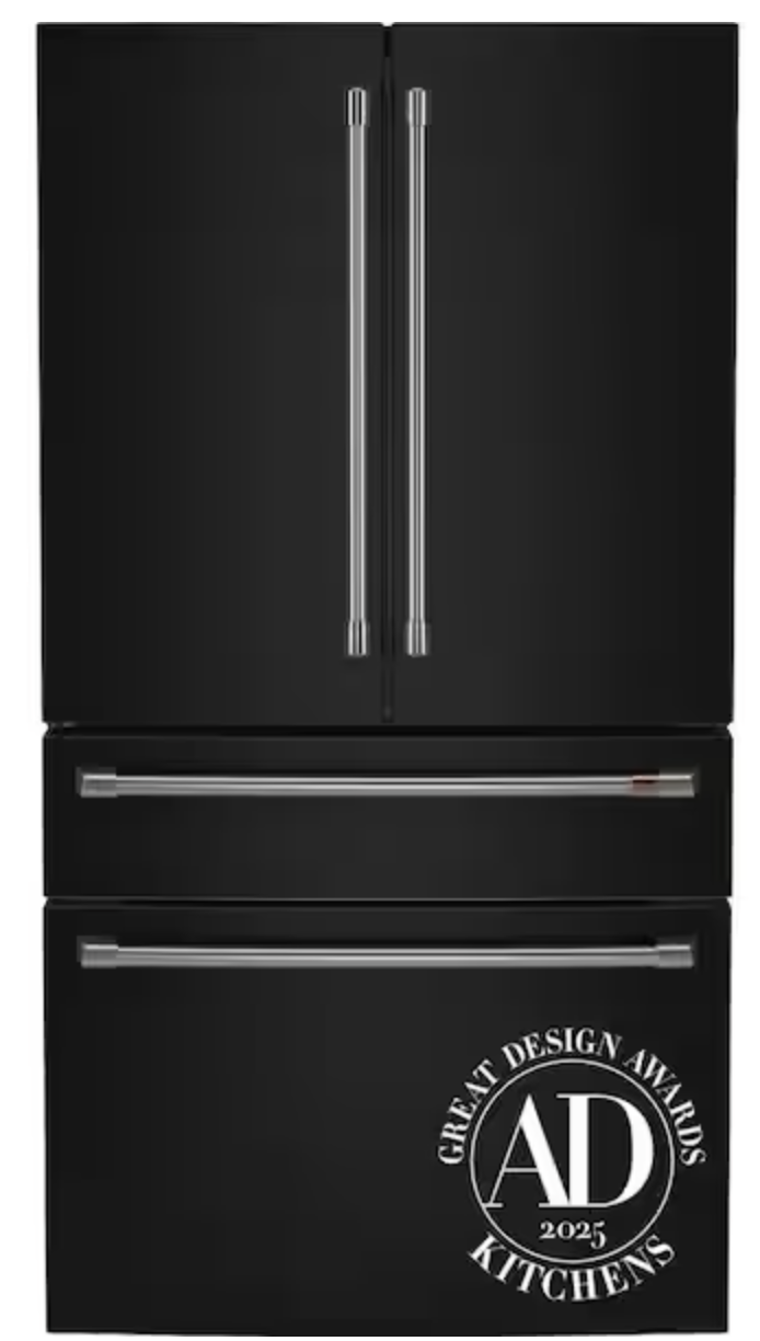 Deskeen 2026-06-12 at 02.11.57 PM@2x GE Cafe 28.7 cu. ft. Smart Four Door French Door Refrigerator in Matte Black with Dual-Dispense Autofill Pitcher, Built-In WiFi - Image 1
