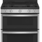 GE Profile 30inch Free-Standing Gas Double Oven Convection Fingerprint Resistant Range with No Preheat Air Fry