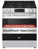 LG 5.8 cu.ft. Gas Single OvenSlide-In Range, EasyClean plus Self Clean, ThinQ, Printproof StainlessSteel