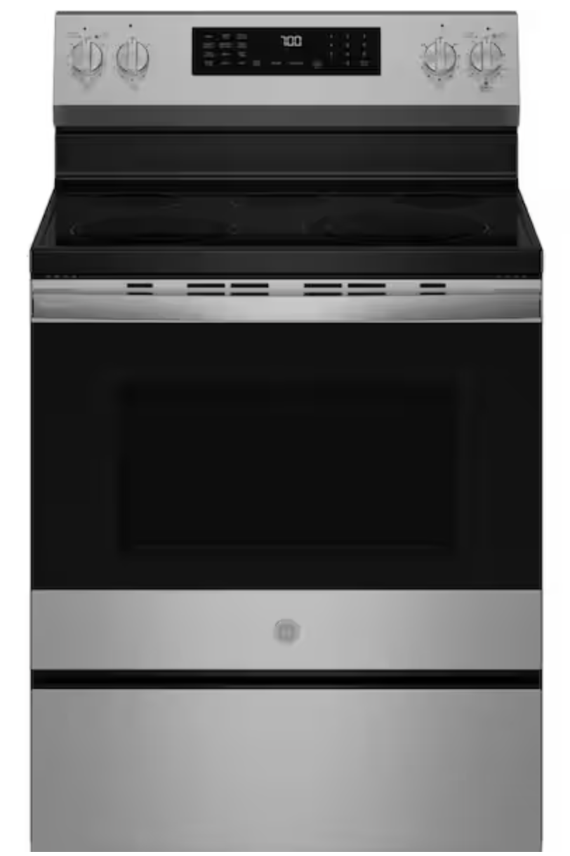 Deskeen 2026-06-12 at 10.04.10 AM@2x GE Profile Energy Star 30inch Smart Free-Standing Electric Convection Range with No Preheat Air Fry and EasyWash Oven Tray - Image 1