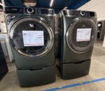 GE Profile 5.5 cu.ft. Capacity Smart Front Load Energy Star Steam Washer with UltraFresh Vent System+ and Smart Wash & Smart Rinse/GE Profile Energy Star 7.8cu.ft. Capacity Smart Front Load Electric Dryer with Steam and Sanitize Cycle (FREE MATCHING PEDESTAL INCLUDED) - Image 2