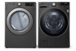 LG 4.5cu.ft. Ultra Large Capacity Front Load Washer in Black Steel/LG 7.4cu.ft. Ultra Large Capacity Gas Dryer