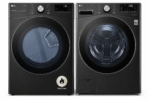 LG 4.5cu.ft. Ultra Large Capacity Front Load Washer-Black Steel/LG 7.4cu.ft. Ultra Large Capacity Smart Wi-Fi Enabled Front Load Gas Dryer with TurboSteam and Built-In Intelligence