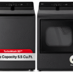 LG 7.3 cu.ft. Ultra Large Cpacity Rear control Gas Dryer with AI Sensing and ThinQ Smart Features/LG 5.5cu.ft. Mega Capacity Smart Top Load Washer with Impeller, EasyUnload & AI Sensing